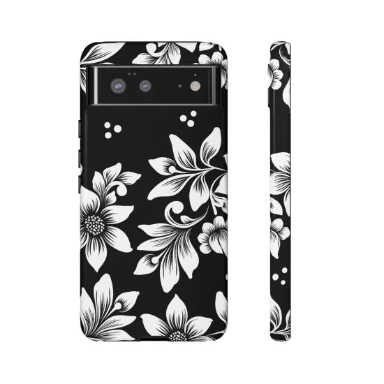 Black & White Floral Style - Tough Cases