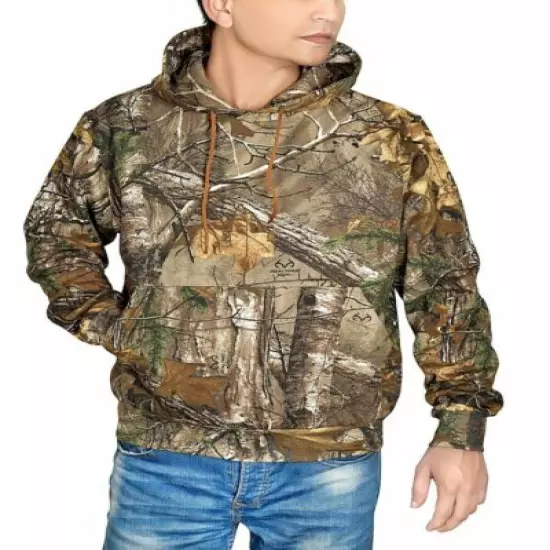 WICKED STOCK Men's Realtree Hunting Hooded Sweatshirt Camo Outdoor Hoodie CHD1