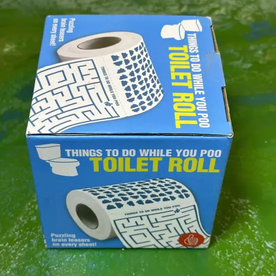 Things to do While you Poo Toilet Paper Roll Thumbs Up Novelty White Elephant