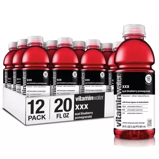 vitaminwater xxx electrolyte enhanced water w/vitamins açai-blueberry-pomegra...