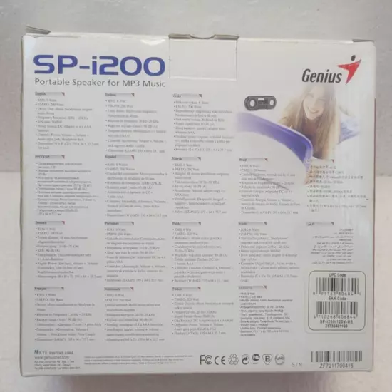 Sp-i200 Genius Mp3 Speaker Vintage NEW open box