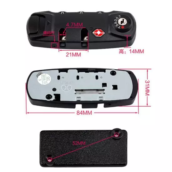 Password Lock Suitcase Luggage Coded Lock Wire Security Lock Travel Bag Lock