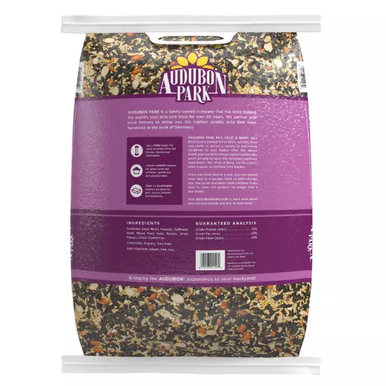 Audubon Park Nut, Fruit & Berry Wild Bird Food, New, 15 lbs. Free Delivery