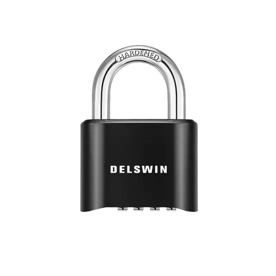 4-Digit Combination Lock Outdoor Padlock - Heavy Duty Locker Lock with Harden...