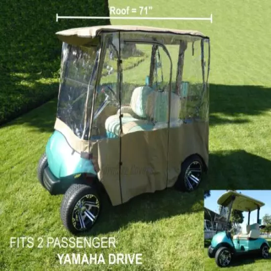 Golf cart enclosure 2 seater exclusively for Yamaha YDR Model - all weather