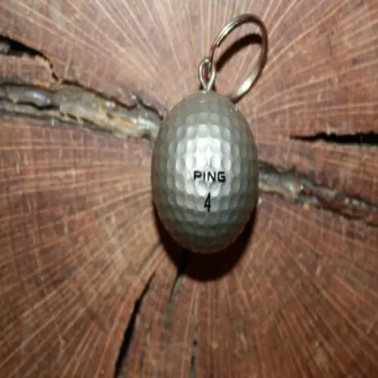 VINTAGE SILVER AND RED PING GOLF BALL MUST SEE!!!! OHIO STATE!!!