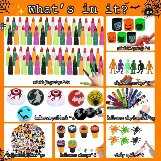 280Pcs Halloween Party Favors, 12 Pack Gloves Stuffed Toys Bulk Assortment... 