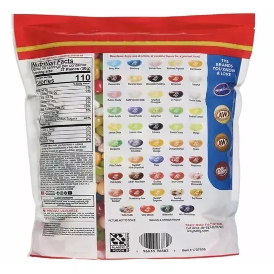 Jelly Belly, Jelly Beans, 64 oz 4LB Resealable Bag Exp 6/25 Free Shipping