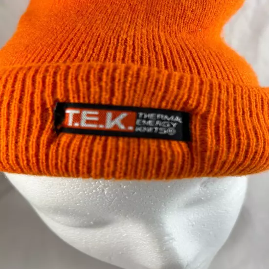 Thermal Energy Knit TEK Thermal Beanie Orange One Size Knit Cap