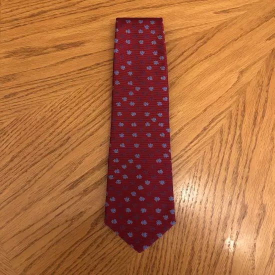 Brooks Brothers Silk Tie, Red & Blue Logo Design