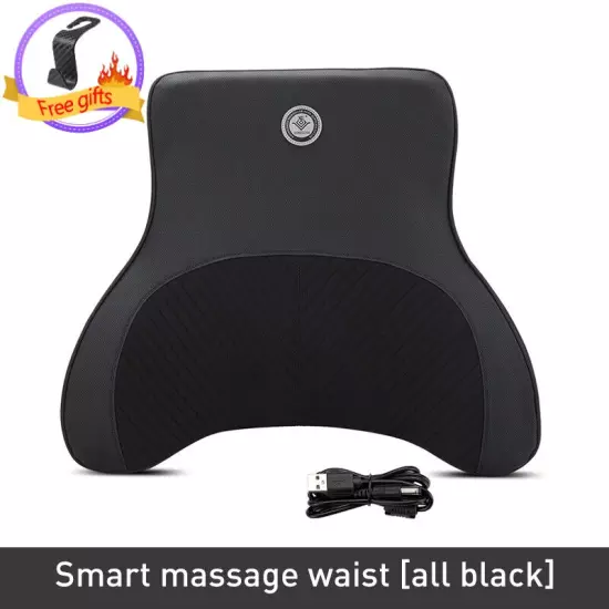 Car Massage Headrest Neck Pillow Mesh + Leather Universal Seat Lumbar Pillow