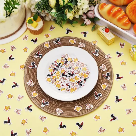 Chicken Party Decorations 200pcs Chicken Confetti for Table Chicken Farm Birt...