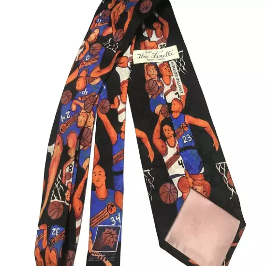 #1502 The Finelli basketball theme silk necktie 57X4