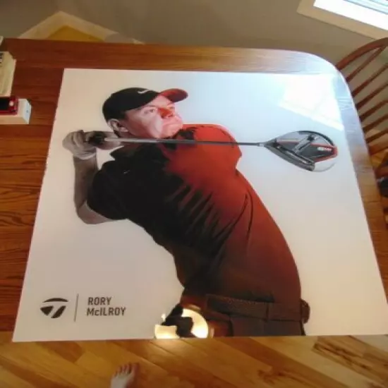 35" x 42" plexiglass in store Taylor Made Rory McIlroy sign - MAN CAVE