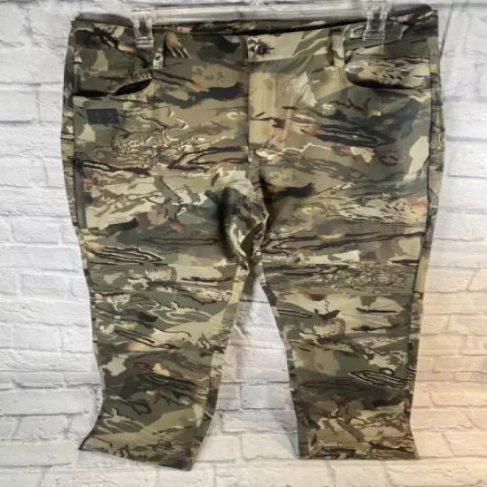 Under Armour Men's Hardwoods STR Pants 1355314 Size 40x30 Barren Camo