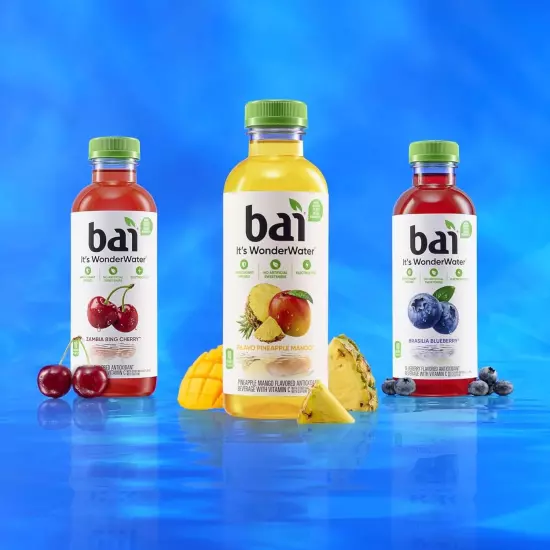 (12 Pack) Bai Flavored Water Zambia Bing Cherry Antioxidant Infused Drinks 18 Oz