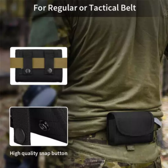 Tactical 10 Rounds Molle Ammo Pouch 12GA Shell Holder Bag Waist Cartridges Pouch