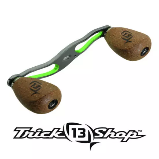 13 Fishing Trick Shop Gunsmoke/Lime Handle With Cork Knobs For Concept Reels New