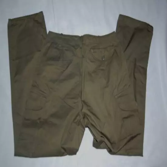 Mens Pants WORK HUNTING Heavy Duty TWILL CARGO Drawstring Leg ARMY GREEN 42x32.5