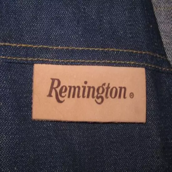 Remington Hunting Shooting Men's Denim Vest Size Large 1960's Used