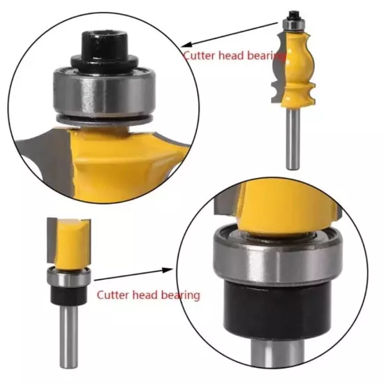 10pc Set Router Bit Top Mounted Ball Bearing Guide For Router Bit Bearing Repair