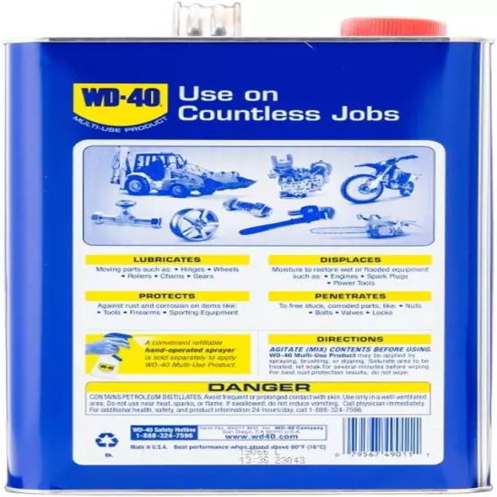 WD-40 Original Formula, Multi-Use Product, One Gallon For Soaking And Dipping