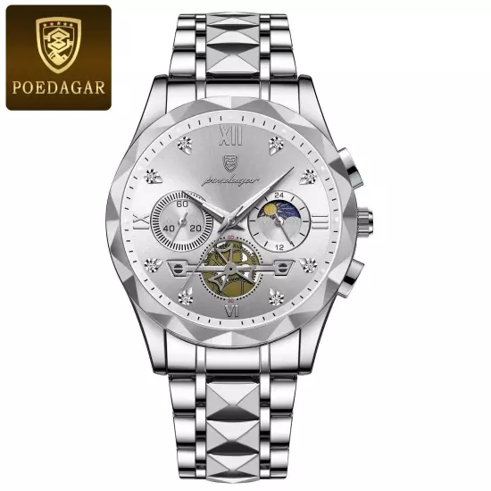 POEDAGAR Luxury Man Wristwatch Waterproof Luminous Best Gift For Men