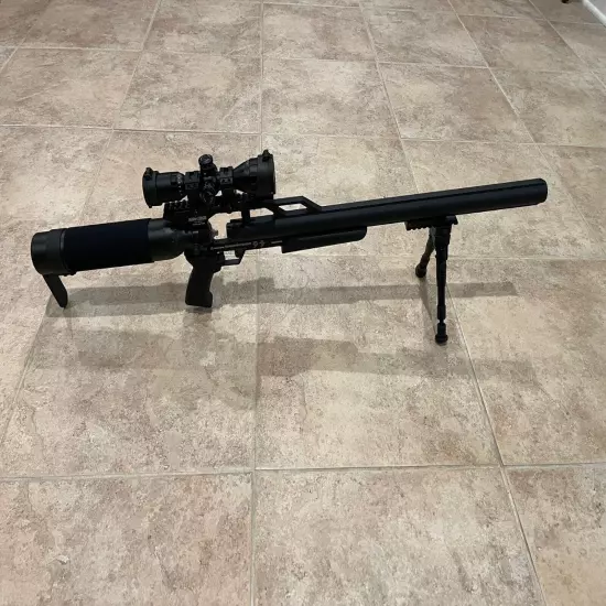 AirForce Condor SS PCP Air Rifle, Spin-Loc Tank .22 with Scope, Bipod, and Ammo