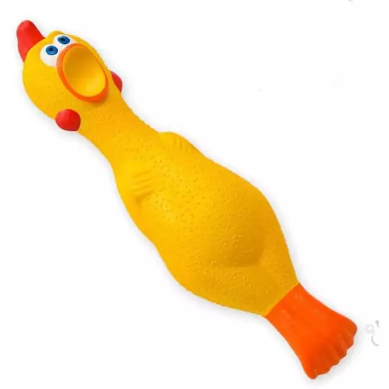 Stress Rubber Chicken Vinyl Yellow Prop 7" Funny Accessory Toy Gag Fun Gifts