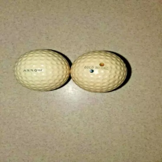 TWO VERY NICE LATE 1930'S VINTAGE GOLF BALLS--SPALDING & US TIRE & RUBBER CO ?