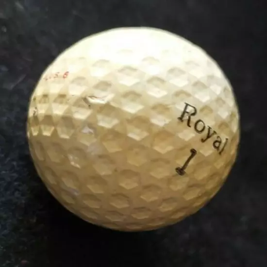 VINTAGE ROYAL 1, UNIROYAL PLUS 6 GOLF BALL. HEXAGON PATTERN