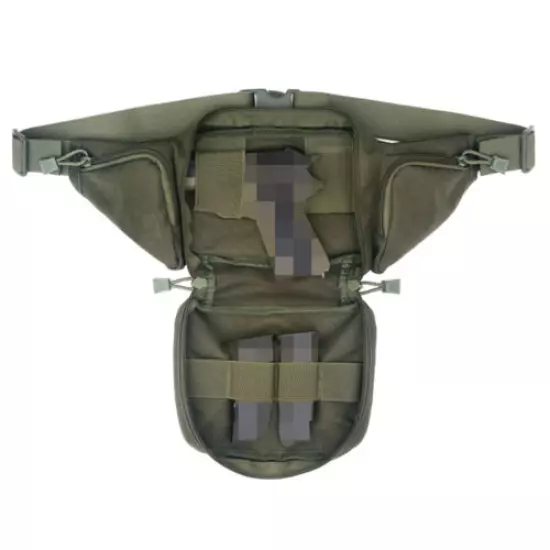 Concealed Tactical Fanny Pack Gun Carry Pouch Military Pistol Holster Waist Bag