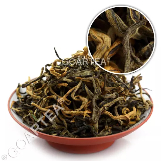 GOARTEA Supreme Yunnan Black Tea Fengqing Dian Hong Dianhong Chinese Golden Buds