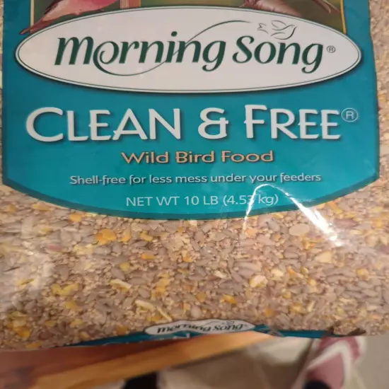 Morning Song Clean & Free Shell Free Wild Bird Food, Premium No Mess. BB 12/25