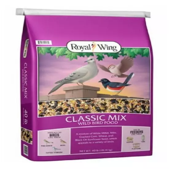 Royal Wing 14202 Animals and Pet Supplies 40 Pounds Classic Mix Wild Bird Food