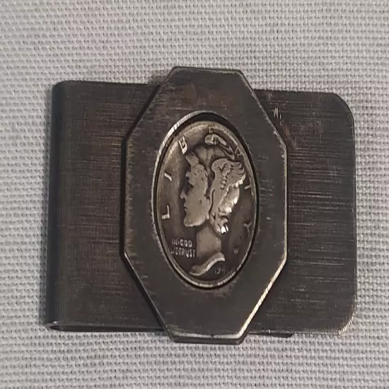 1941 Mercury Dime Coin Money Clip 1"x2" 