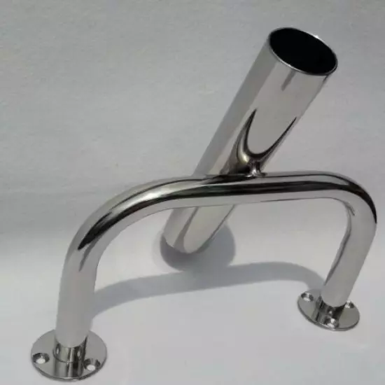 1 TUBE STAINLESS STEEL 316 BOAT FISHING ROD HOLDER (40mm tube)