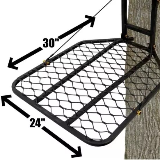 Hang-On Treestand- Silent Straps, Flex-Tek Comfort Seating, Extra Wide Platform