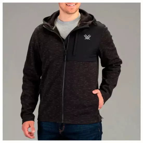 VORTEX Men's Horizon Seeker Black Heather Hoodie (221-35-BLH)