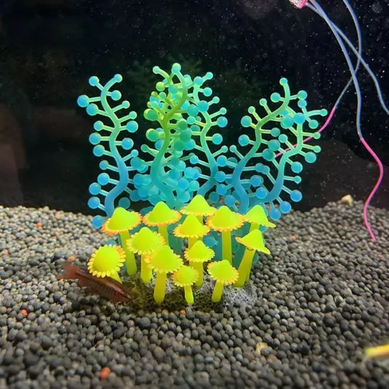 Silicone Fluorescent Coral Aquarium Landscaping G5X3