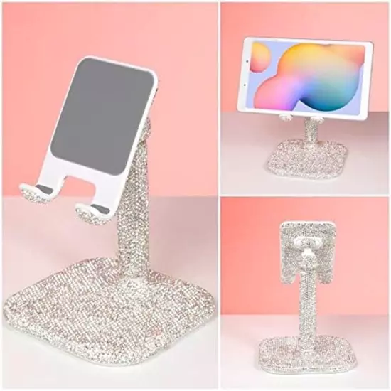 Bling Rhinestone Dazzling Universal Cell Phone Stand, Angle Adjustable Phone Sta