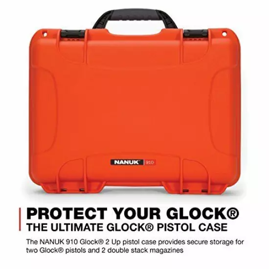 Nanuk 910 TSA Approved Lockable DOUBLE 1911 SIG Ruger 2-UP 9mm 380 Handgun Case