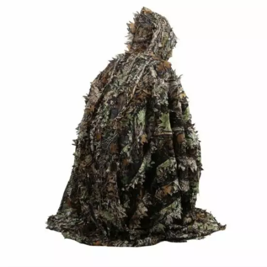 3D Leafy Leaves Clothing Jungle Woodland Sniper Hunting Camo Poncho Cloak