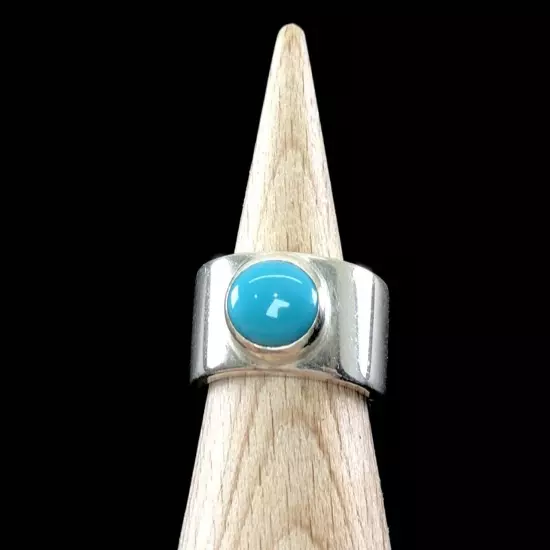 goro's Silver/Turquoise Flat Ring No. 5 Jewelry Harajuku Japan Original Limited