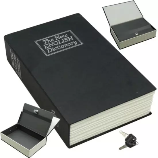 BOOK SAFE HIDDEN SAFE SECRET BOOK In Black(Large Size) Dictionary