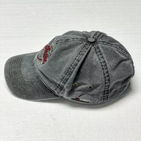 Indian Motorcycle Cap Hat Men's One Size Gray Strapback