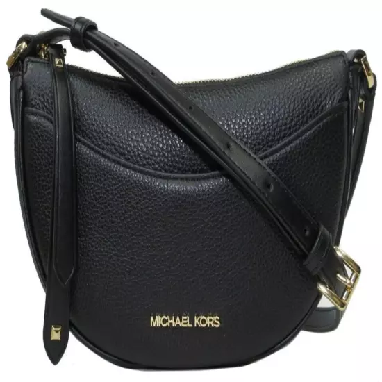 Michael Kors Dover Half Moon Crossbody Leather Bag 35R3G4DC5L Purse NWT $398