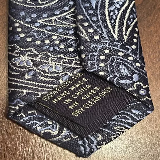 U.S. Polo ASSN. Blue Gray Hand Made 100% Polyester Men’s Neck Tie Made In China