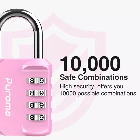 1 Pack Combination Lock 4 Digit Locker Lock Outdoor Waterproof Padlock for Schoo