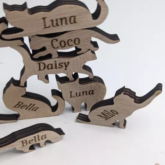 cat tree tower stack game personalised engraved